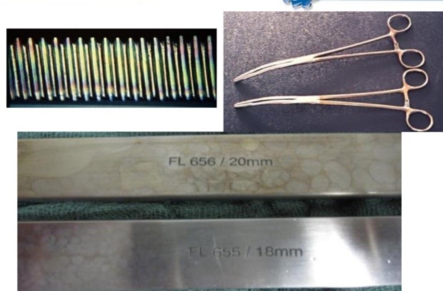 Contamination with silicates on instruments